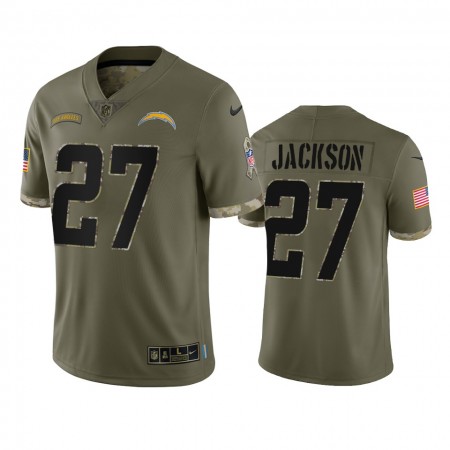 Maillot Los Angeles Chargers J.C. Jackson 27 Salute To Service Olive 2022 - Homme